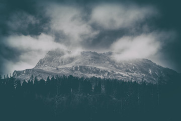 Fototapeta na wymiar Itxina mountain in Gorbea with atmospheric mood