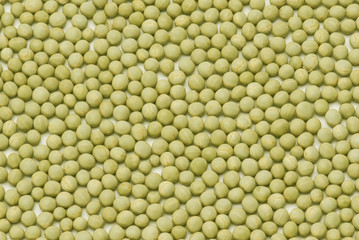 Green peas on white background 