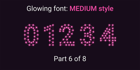 Pink Glowing font in the Outline style