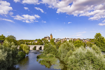 old lahn bridge and view to famous Dome of Wetzlar