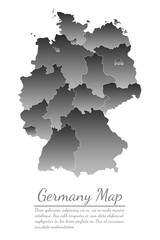 Concept map Of Germany on white background, vector illustration.