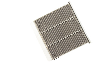 ๊Used part and tool Air Purifier filter Panel Dust trap in the air car. on isolate white background and clipping path.