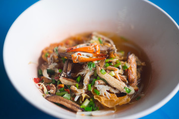 Noodles seafood Tom yum with claw