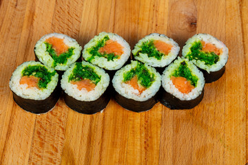 Roll with salmon