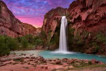 Gardinen Schöne Havasu Falls in Havasupai, Arizona, USA © verinize