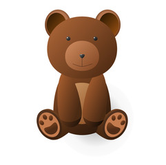 Obraz premium bear isolated on white Vector illustration