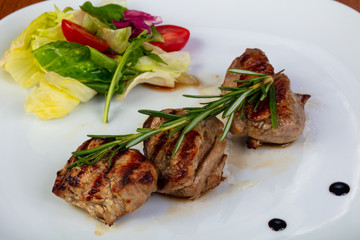 Delicious beef medallions