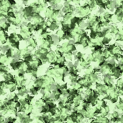 Watercolor seamless pattern with vintage pattern - autumn leaves of green, white, monochrome. Abstract splash of paint, fashionable, stylish background for fabric, paper and the rest. 