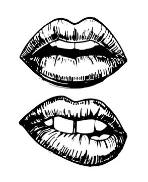 Sketch of lips