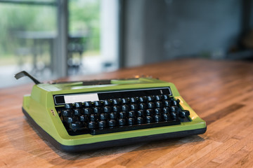 vintage typewriter on table