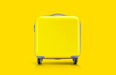 Yellow suitcase or luggage for traveler