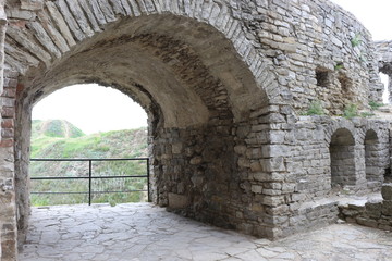 The fortress walls of the medieval fortress
