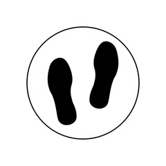 Shoe trail icon, logo