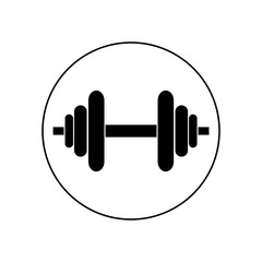 Dumbbell icon, logo