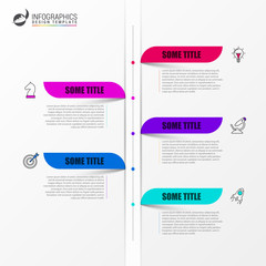 Infographic design template. Timeline concept with 5 steps