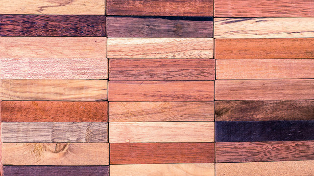 wood specimen from different tropical hardwood that grow in Indonesia. seamless wood parquet texture. natural background