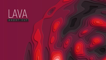 Lava paper cut background