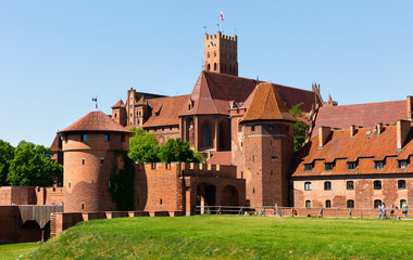 View on Malbork Castle in historcal city