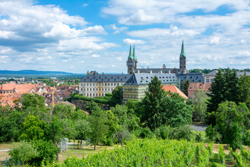 Fototapeta na wymiar Aerial view over Bamberg