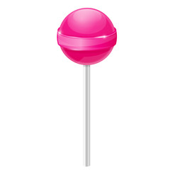 Lollipop. Pink candy