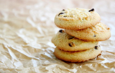 Cookie Butter Chocolate Chip on brown paper.