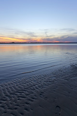 Low Tide Textures On the Beach at Sunset