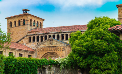 Obraz premium Colegiata Santillana del Mar (Cantabria - Spain). Romanesque art of the twelfth century.