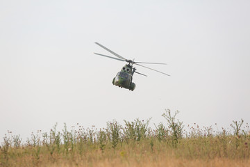 Fototapeta na wymiar SA 330 Puma military helicopter