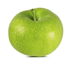 Fresh green apple isolated on white background with clipping path