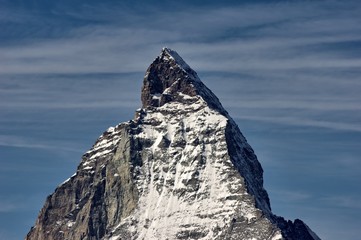 Matterhorn szczyt w Alpach- Szwajcaria - obrazy, fototapety, plakaty