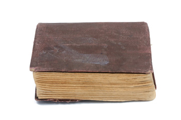 Vintage book on a white background. Front view.