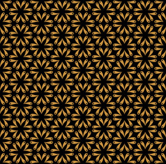 Vintage Vector Art Deco Seamless Pattern. Geometric decorative texture. Vector floral background.