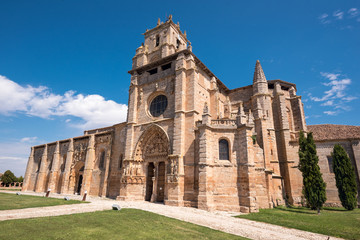 Fototapeta na wymiar Santa Maria la Real church in Olmillos de Sasamon, Burgos, Spain.