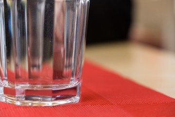 Cup of water on the table. Slovakia