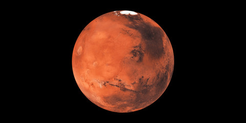 Mars planet red black © Martin