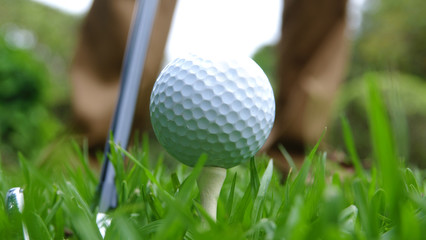 Close up of a golf ball