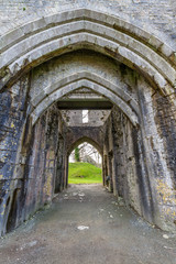 Fototapeta na wymiar Gateway of St Quentin's Castle, Llanblethian, South Wales.