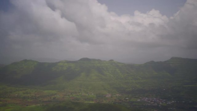 landscape shot of sinhagad fort , pune , india