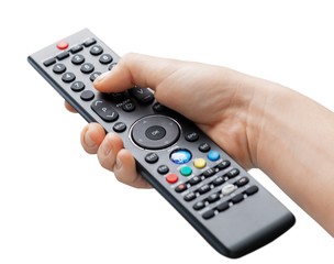 Hand Using a Remote Control