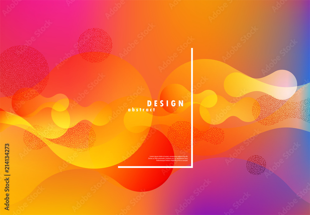 Poster colorful fluid background. vector abstract minimalistic design.