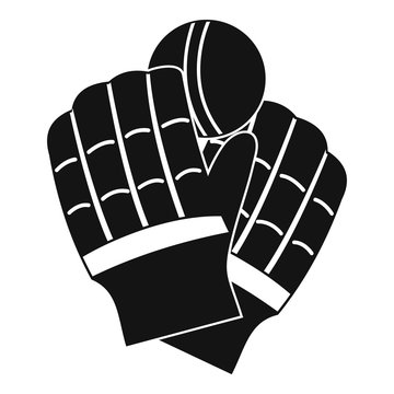 Cricket gloves logo. Simple illustration of cricket gloves vector logo for web design isolated on white background