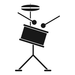 Rock drums icon. Simple illustration of rock drums vector icon for web design isolated on white background