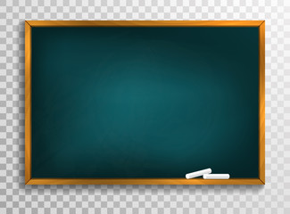 Blackboard background and wooden frame, rubbed out dirty chalkboard, vector illustration © Oleh