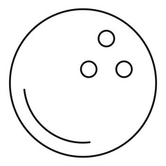 Bowling new ball icon. Outline bowling new ball vector icon for web design isolated on white background