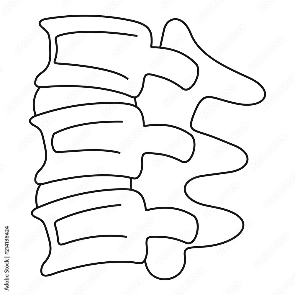 Poster spinal column discs icon. outline spinal column discs vector icon for web design isolated on white b