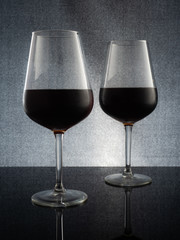 glasses of red wine