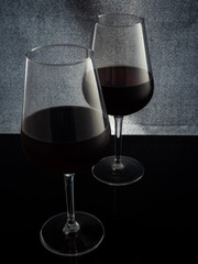 glasses of red wine