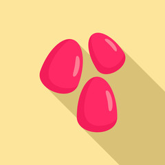 Pomegranate seeds icon. Flat illustration of pomegranate seeds vector icon for web design