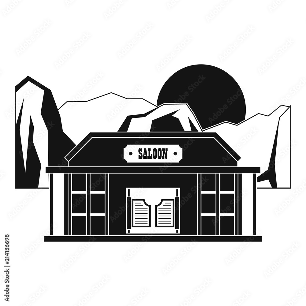 Poster bar saloon icon. simple illustration of bar saloon vector icon for web design isolated on white back