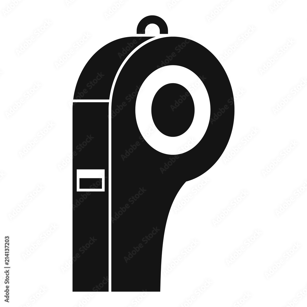 Poster referee whistle icon. simple illustration of referee whistle vector icon for web design isolated on 